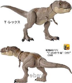 MATTEL JURASSIC WORLD T-Rex vs. Spinosaurus Dinosaur Figure Set of