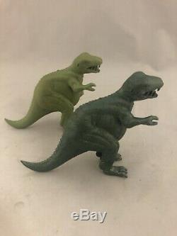 Marx vintage 1960's T-rex Tyranosaurus Dinosaur Variation Lot Of 2