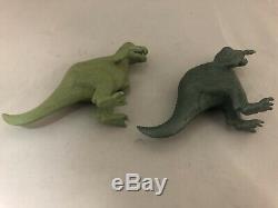 Marx vintage 1960's T-rex Tyranosaurus Dinosaur Variation Lot Of 2