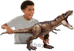 Mattel Jurassic World 3FT T-Rex Figure Colossal Size, Eating Feature