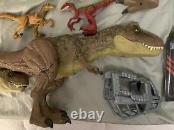 Mattel Jurassic World Dinosaur Lot Tyrannosaurus Rex Spinosaurus Velociraptor