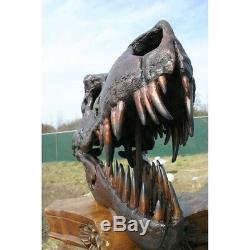 Museum Dinosaur Jurassic Authentic Bronze T-Rex Skull Tyrannosaurus Rex