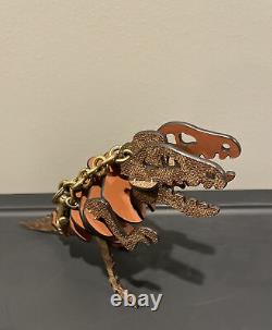 NWOT COACH $225 Dinosaur Signature C Large Rexy T-Rex Key Ring Purse Bag Charm