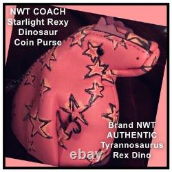 NWT Coach DINOSAUR DINO Starlight Rexy Tyrannosaurus T Rex STAR Coin Purse Bag