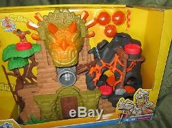 New Fisher-Price Imaginext Dino Fortress Gift Set Volcano Dinosaur t rex sounds