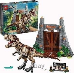 New Lego Jurassic World Park 75936 T Rex Rampage Dinosaur 6 Minifigures Damage