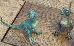 Papo Brown & Green Articulated Jaw Baby Tyrannosaurus Rex Figurines