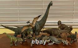 Papo LOT OF 11 Dinosaur Models Brachiosaurus T-Rex Raptor Apatosaurus Ceratosaur