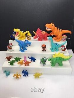 Paw Patrol Dino Rescue Dinosaurs Lot With Pup Fig and Mini Mystery Dinosaurs