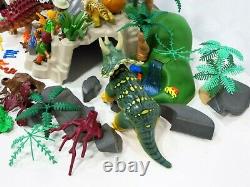 Playmobil Dinos 5230 Erupting Volcano T-Rex & Dinosaurs Lot Triceratops Figures