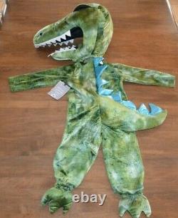 Pottery Barn Kids Light Up Green T Rex Dinosaur Halloween Costume 4-6 Years NEW