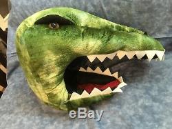 Pottery Barn Kids T Rex Light Up Dino Dinosaur Halloween Costume Green 4-6