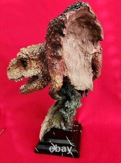 Prehistoric Tyrannosaurus Rex Head Bust Dinosaur Sculpture Statue 14H 10L