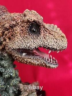 Prehistoric Tyrannosaurus Rex Head Bust Dinosaur Sculpture Statue 14H 10L