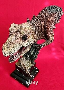 Prehistoric Tyrannosaurus Rex Head Bust Dinosaur Sculpture Statue 14H 10L