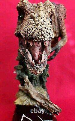 Prehistoric Tyrannosaurus Rex Head Bust Dinosaur Sculpture Statue 14H 10L