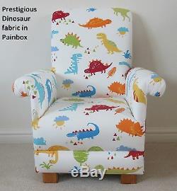 Prestigious Dinosaur Fabric Child's Chair Armchair Nursery Blue Green Kids Dino