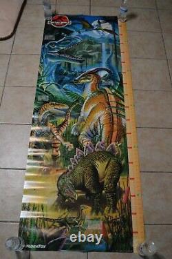 RARE 1997 Jurassic Park Lost World 6 Foot Dinosaur Dino Growth Chart Poster JP