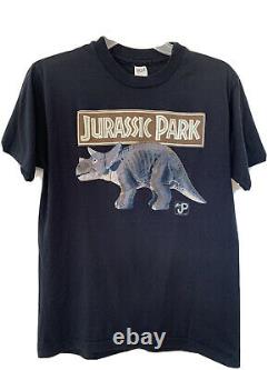 RARE Vintage 1983 Jurassic Park T-Rex Dinosaur Black T-Shirt Size Medium USA