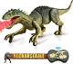 RC T-Rex Jurassic Dinosaur Robot LED Flame Spray Chomping Mouth Roaring Toy Fun