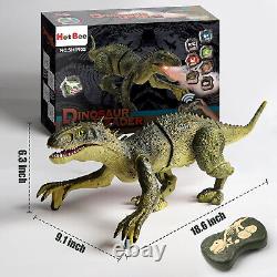 RC T-Rex Jurassic Dinosaur Robot LED Flame Spray Chomping Mouth Roaring Toy Fun