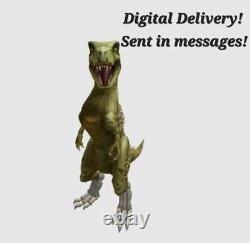 ROBLOX Toys Dinosaur T-Rex Skeleton Avatar Bundle Toy Code Sent in Messages