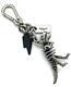 Rare! New Coach Dinosaur Rexy T-rex Silver Charm Key Fob Keychain Tag 65133