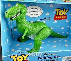 Rare Toy Story Rex Dinosaur Figure Talking Thinkway 1996 Disney Pixar NIB