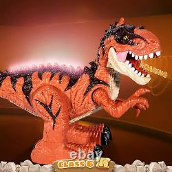 Remote Control Dinosaur Toys for Kids 3-5 with Spray, Electric Realistic RC T-Re