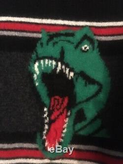 SAINT LAURENT Instarsia T Rex Sweater S Wool Dinosaur 2016 $990 Jumper