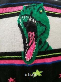Saint Laurent T-Rex Wool Sweater Size Large Dinosaur (like Noel Fielding)