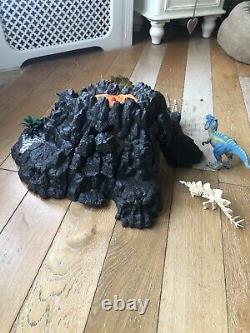 Schleich Dinosaurs Exploding Volcano With T-rex And Stegosaurus Figures Full Set