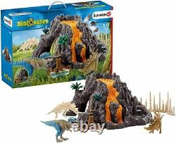 Schleich North America Giant Volcano with T-Rex Playset 42305 Dinosaur (926)