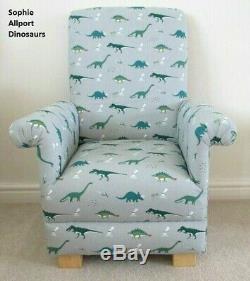 Sophie Allport Dinosaurs Fabric Child's Chair Green Grey Armchair Kid's Boys