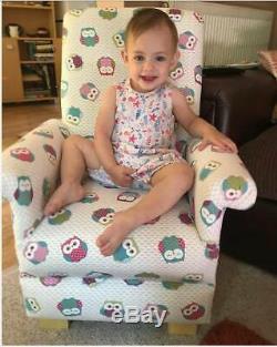 Sophie Allport Dinosaurs Fabric Childs Chair Grey Armchair Kids Boys Green T-Rex