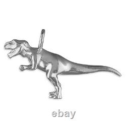 Sterling Silver T-rex Dinosaur Pendant