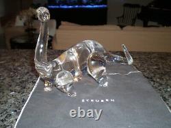 Steuben Glass Dinosaur T Rex Brontosaurus Signed Excellent Condition