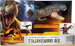 Super Colossal Action Figure Toy, T Rex Dinosaur 3-ft+ Long Tyrannosaurus Rex