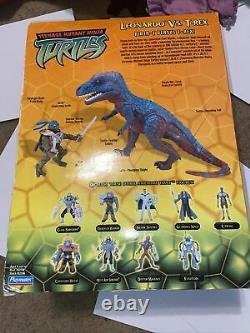TMNT 2004 Playmates Deluxe Action Figure -Leo Vs T-Rex Brand New