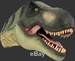 T-Rex Definitive Dinosaur Mouth Open Head Wall Display Resin Prop Decor Statue