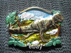 T Rex Dinosaur Belt Buckle! Vintage! Rare! Great American Buckle Co! 1988! USA