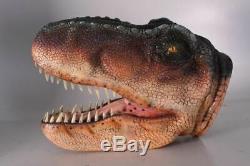 T-Rex Dinosaur Head Wall Display Prop Resin Statue Mouth Open Jurassic Dino