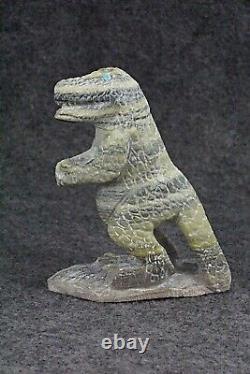 T-Rex Dinosaur Zuni Fetish Carving Derrick Kaamasee