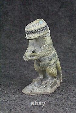 T-Rex Dinosaur Zuni Fetish Carving Derrick Kaamasee