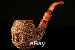 T Rex Hand Carved Block Dinosaur Meerschaum Pipe in a fitted case 7198