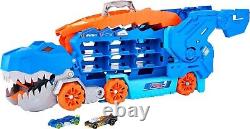 T Rex Hot Wheels Hauler Semi Garage Blue Dinosaur T Rex Stores 20 Cars Matchbox