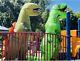T Rex Inflatable Dinosaur Costume Adult Green Blow Up Outfit Fun Cosplay Dino