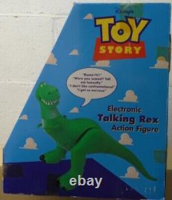Toy Story Movie Electronic Talking Rex T-Rex Dinosaur 15 Figure Thinkway READ