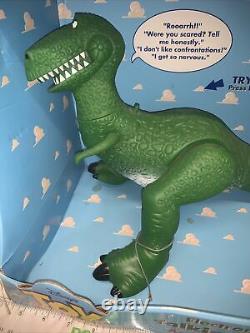 Toy Story Movie Electronic Talking Rex T-Rex Dinosaur 15 Figure Thinkway READ