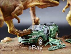Tyrannosaurus T Rex Fight Car Scene Dinosaur Model Figure Collector Decor Gift